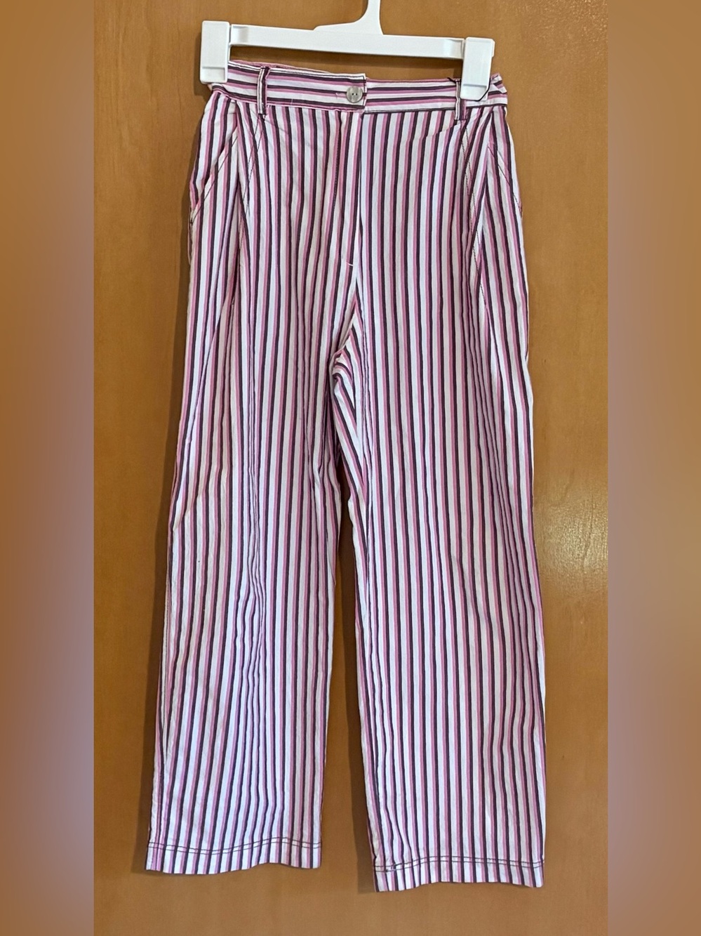 Zara Pink and Purple Striped Girls' Pants